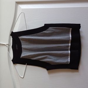 CIDER Crop Top Black and White Striped